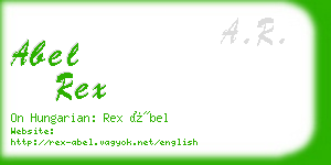abel rex business card